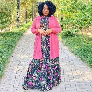 Philosophy Mauve Pink Open Cardigan Size 1X